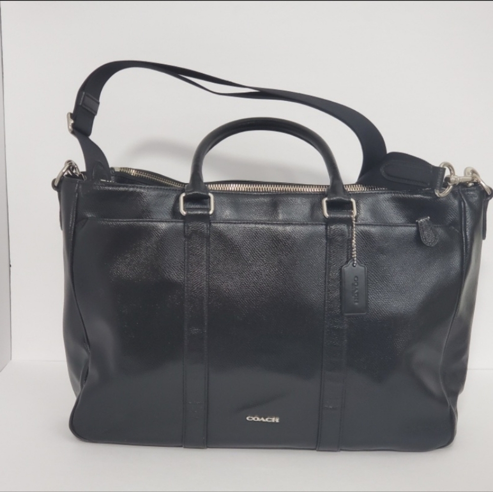 Coach Black Leather Men's Messenger Bag